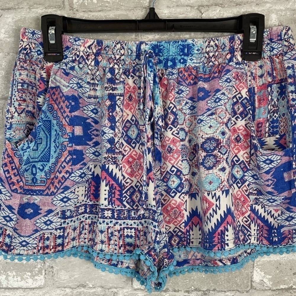 Bebop Print Picot Edge Shorts
